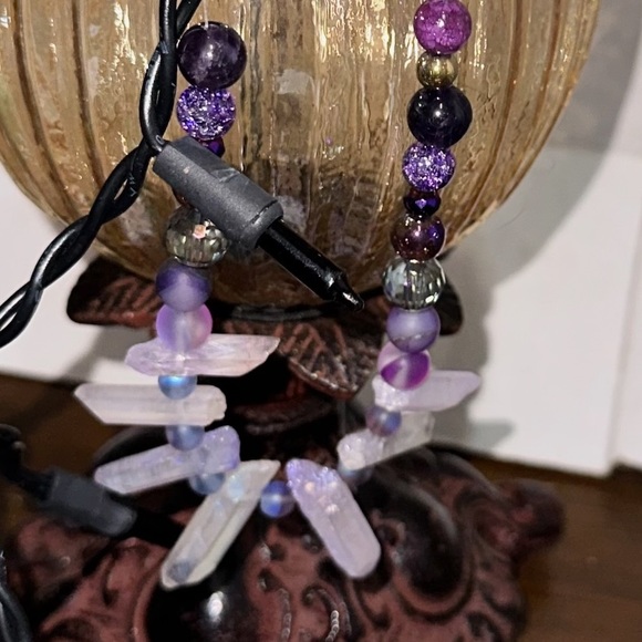 Women’s handmade jewelry one of a kind iSellAbstract leather, crystals - Picture 2 of 8